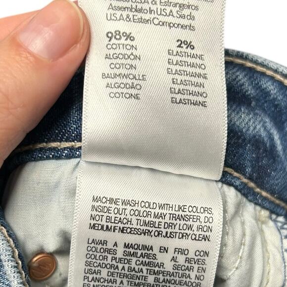 NWT Mother Superior Metal Magic Insider Flood Studded Denim Jeans Womens 24 / 2 - Picture 9 of 10